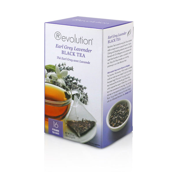Revolution Earl Grey Lavender Whole Leaf Tea 16 Pyramid Bags
