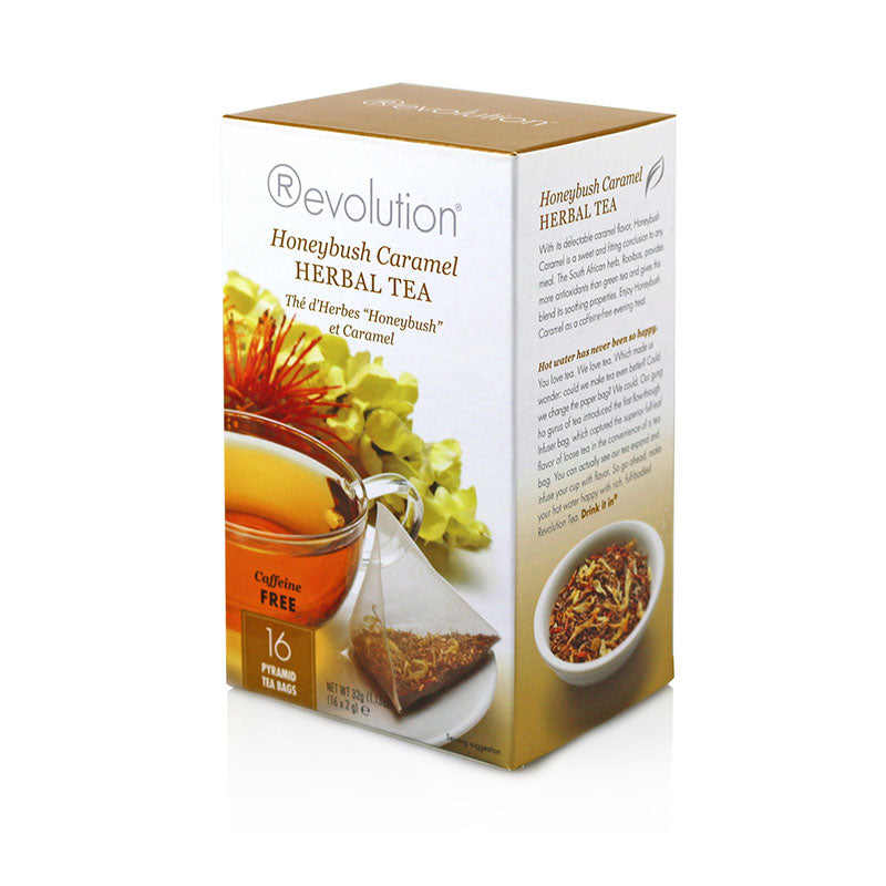 Revolution Honeybush Caramel Herbal Tea 16 Pyramid Bags