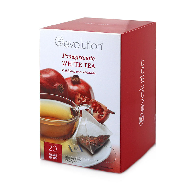 Revolution Pomegranate White Whole Leaf Tea 20 Pyramid Bags